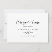 Einfache horizontale Reserva la Fecha Save The Date (Vorderseite)