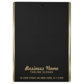 Einfache horizontale Streifen aus Gold Klemmbrett (Rückseite)