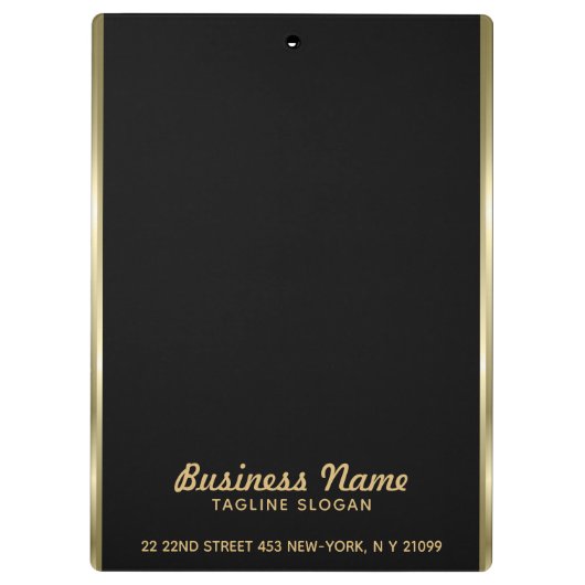 Einfache horizontale Streifen aus Gold Klemmbrett (Rückseite)