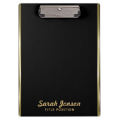 Einfache horizontale Streifen aus Gold Klemmbrett (Vorderseite)