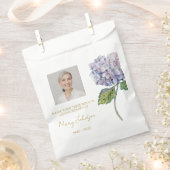 Einfache Hortensien-Foto-Trauer-Samen Geschenktütchen (Ausgeschnitten)