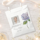 Einfache Hortensien-Foto-Trauer-Samen Geschenktütchen (Ausgeschnitten)