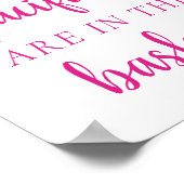 Einfache Hot Pink-Anzahl | Magenta Guessing Game Poster (Ecke)