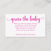 Einfache Hot-Pink-Dusche | Magenta Foto Request Begleitkarte (Vorderseite)