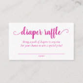 Einfache Hot-Pink-Windeln | Magenta-Dusche Begleitkarte (Vorderseite)