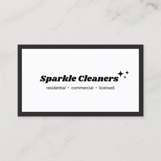 Einfache Housekeeping-Service-Sterne Visitenkarte (Vorderseite)