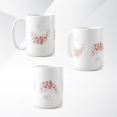 Einfache Hübsche Aquarellfarbe Rosa Blumencoffee T Kaffeetasse