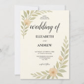 Einfache Hübsche Hochzeitsfeier Einladung (Vorderseite)