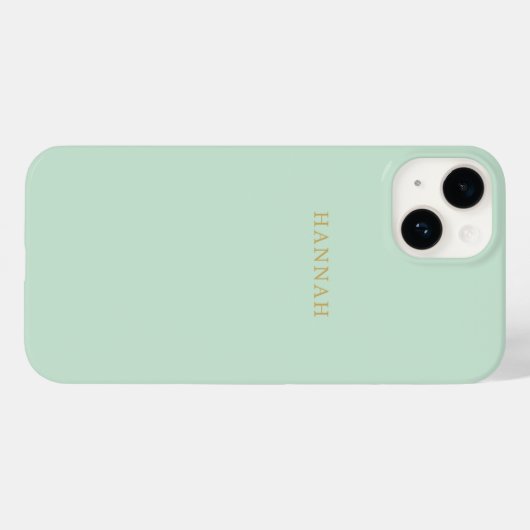Einfache Hübsche Minimalistische Pistachio-Green-G Case-Mate iPhone Hülle (Rückseite (Horizontal))