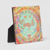 Einfache Hübsche Pastell Floral Inspirivity Easel Fotoplatte (Vorderseite)