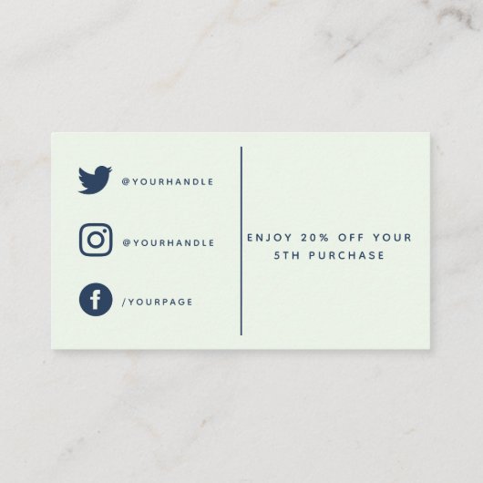 Einfache hübsche Pflanze, Gartentreuekarte Treuekarte (Rückseite)