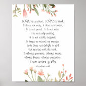 Einfache Hübsche Rosa Blume Christlich Hochzeit Poster (Vorne)