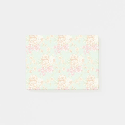 Einfache hübsche Rose Print Blumen Haftnotizen Post-it Klebezettel (Vorderseite)