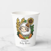 Einfache Hübsche Schafspuffel-Dusche Pappbecher (Vorderseite)