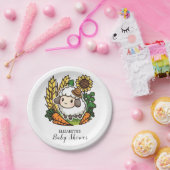 Einfache Hübsche Schafspuffel-Dusche Pappteller (Party)