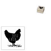 Einfache Hühnerdarstellung Personalisierte Briefma Gummistempel (Stempel)