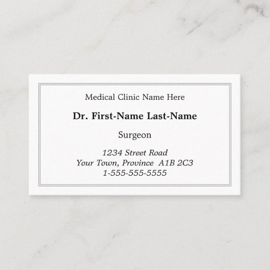 Einfache, humane und einfache Visitenkarte (Vorderseite)