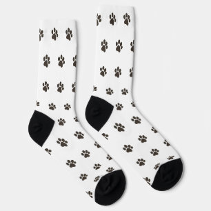 Einfache Hundetaten-Druck-Crew-Socken  Socken