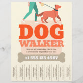 Einfache Hundewalker Flyer (Vorne)