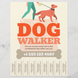 Einfache Hundewalker Flyer