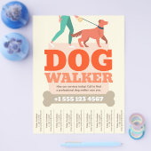 Einfache Hundewalker Flyer (Einzeln)