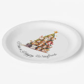 Einfache Hundeweihe Pappteller (Schrägansicht)