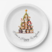 Einfache Hundeweihe Pappteller (Vorderseite)