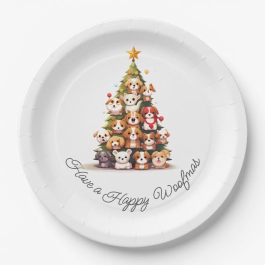 Einfache Hundeweihe Pappteller (Vorderseite)