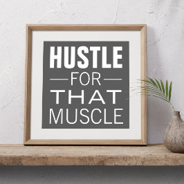 Einfache HustenTypografie - Motivierend Workout Poster