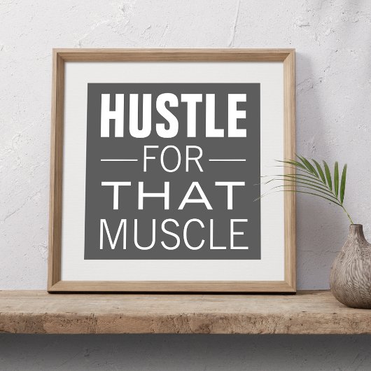 Einfache HustenTypografie - Motivierend Workout Poster