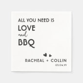 Einfache I Do GRILLEN Engagement Party Hochzeitsco Serviette (Vorderseite)