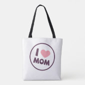 Einfache I Liebe Mama Muttertagstasche Tasche (Rückseite)
