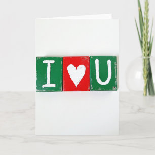 Einfache I Love You Block Karte