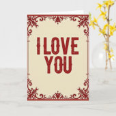 Einfache I Love You Scroll Karte (Gelbe Blume)