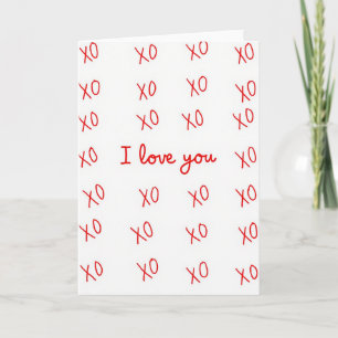 Einfache I Love You Xo Karte