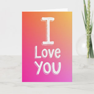 Einfache Ich-liebe-dich-Karte mit diagonal gestrei Karte