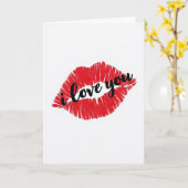 Einfache Ich liebe dich Kuss Karte (Gelbe Blume)