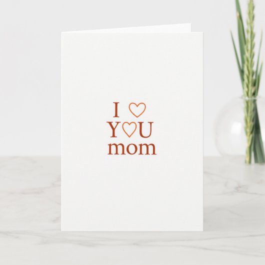 Einfache Ich liebe dich Mama Karte (Vorderseite)