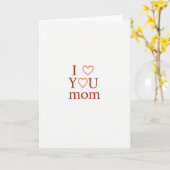 Einfache Ich liebe dich Mama Karte (Gelbe Blume)
