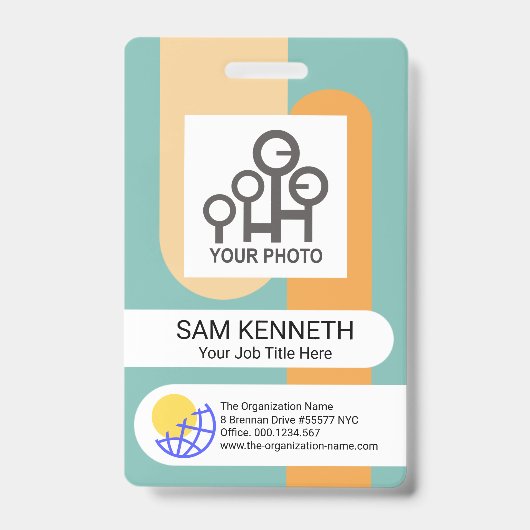 Einfache ID der Vorlage für das Bild des Angestell Ausweis (Vorderseite)