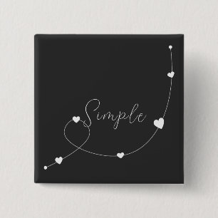 Einfache Illustration mit Herzen im minimalistisch Button