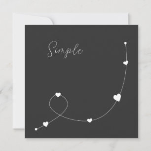 Einfache Illustration mit Herzen im minimalistisch Feiertagskarte