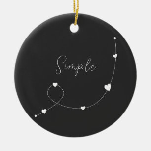 Einfache Illustration mit Herzen im minimalistisch Keramik Ornament