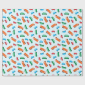 Einfache Illustration von Autos Geschenkpapier (Flach)