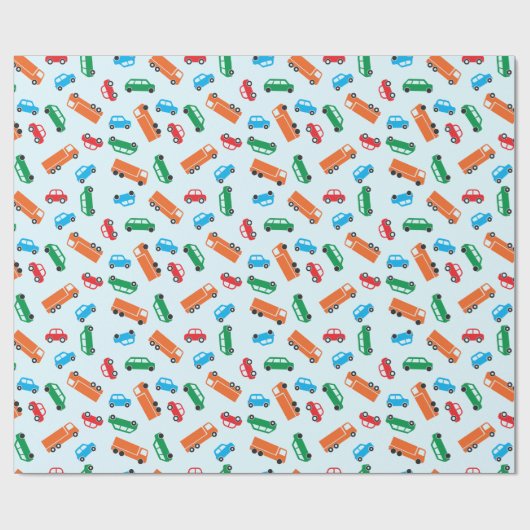 Einfache Illustration von Autos Geschenkpapier (Flach)