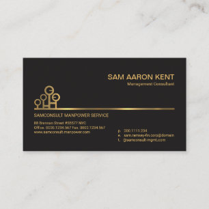 Einfache Imitat Gold Line Manpower Motif Consultan Visitenkarte