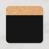 Einfache Imitate Cork Print Quadratische Visitenkarte (Rückseite)