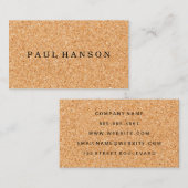 Einfache Imitate Cork Print Visitenkarte (Vorne/Hinten)
