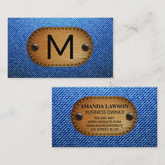 Einfache Imitate Cork Print Visitenkarte (Vorne/Hinten)