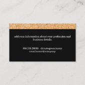 Einfache Imitate Cork Print Visitenkarte (Rückseite)